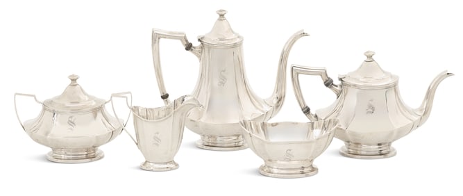 Five-Piece Wallace Sterling Silver Tea Set