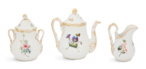 French "Old Limoges" Porcelain Tea Set