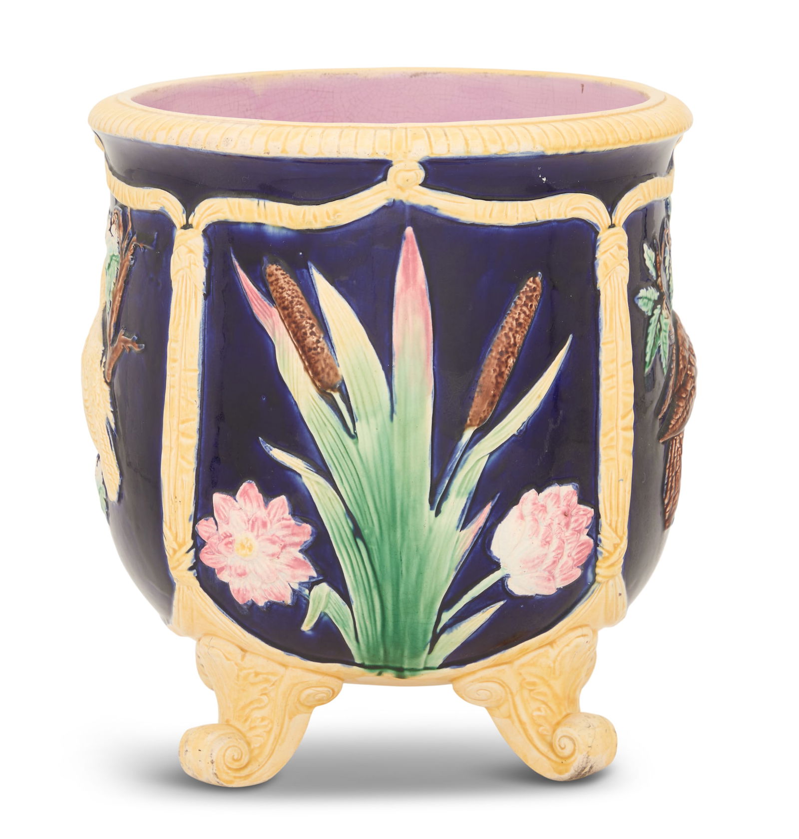 Aesthetic Movement Majolica Cachepot (1 of 5)