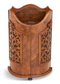 English Burr Walnut Umbrella Stand