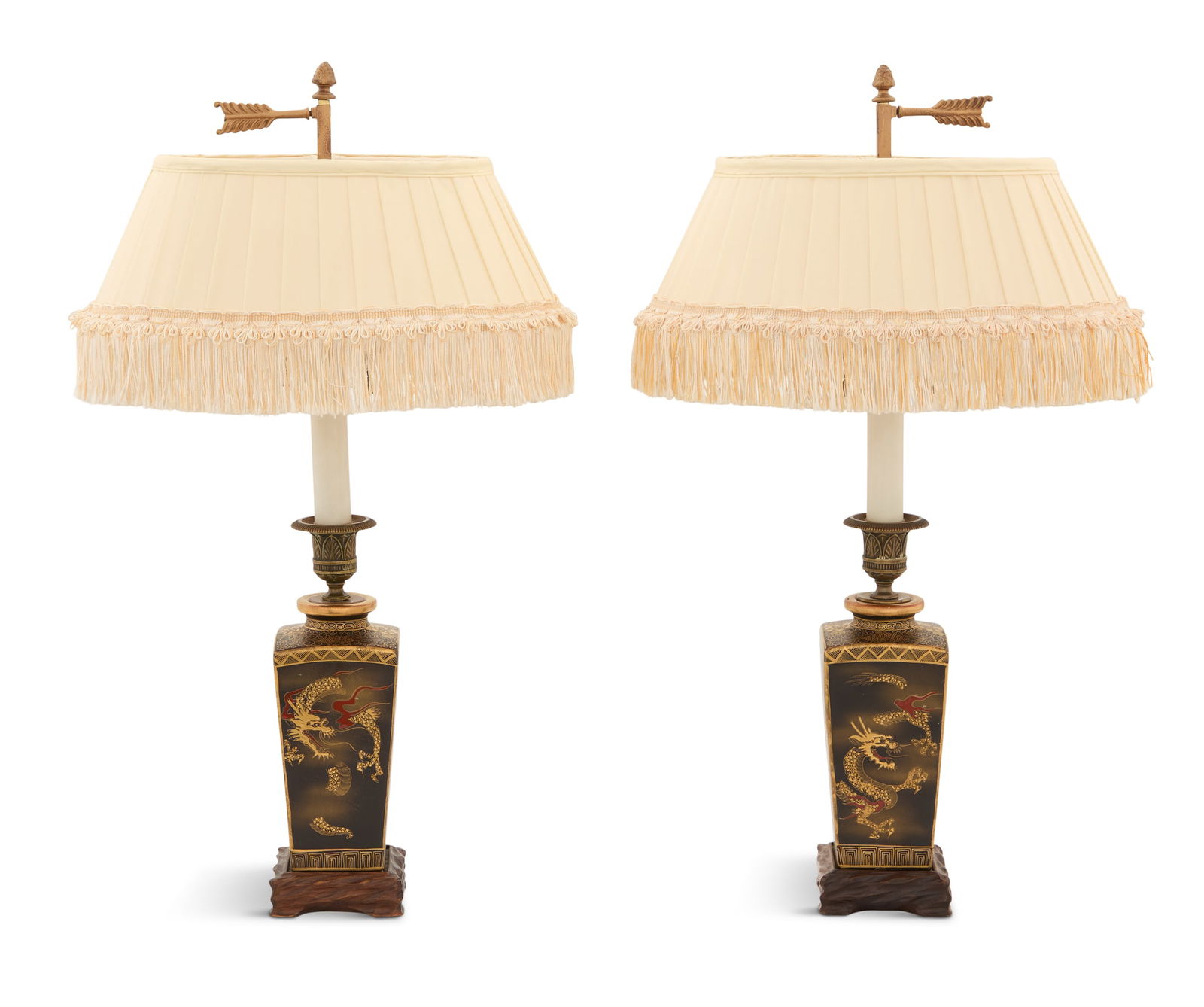 Pair of Satsuma Vase Boudoir Lamps (1 of 2)