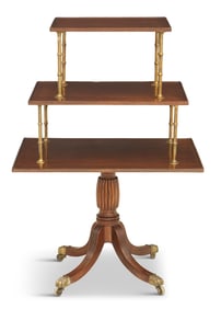 Georgian-Style Mahogany Tiered Serving Table