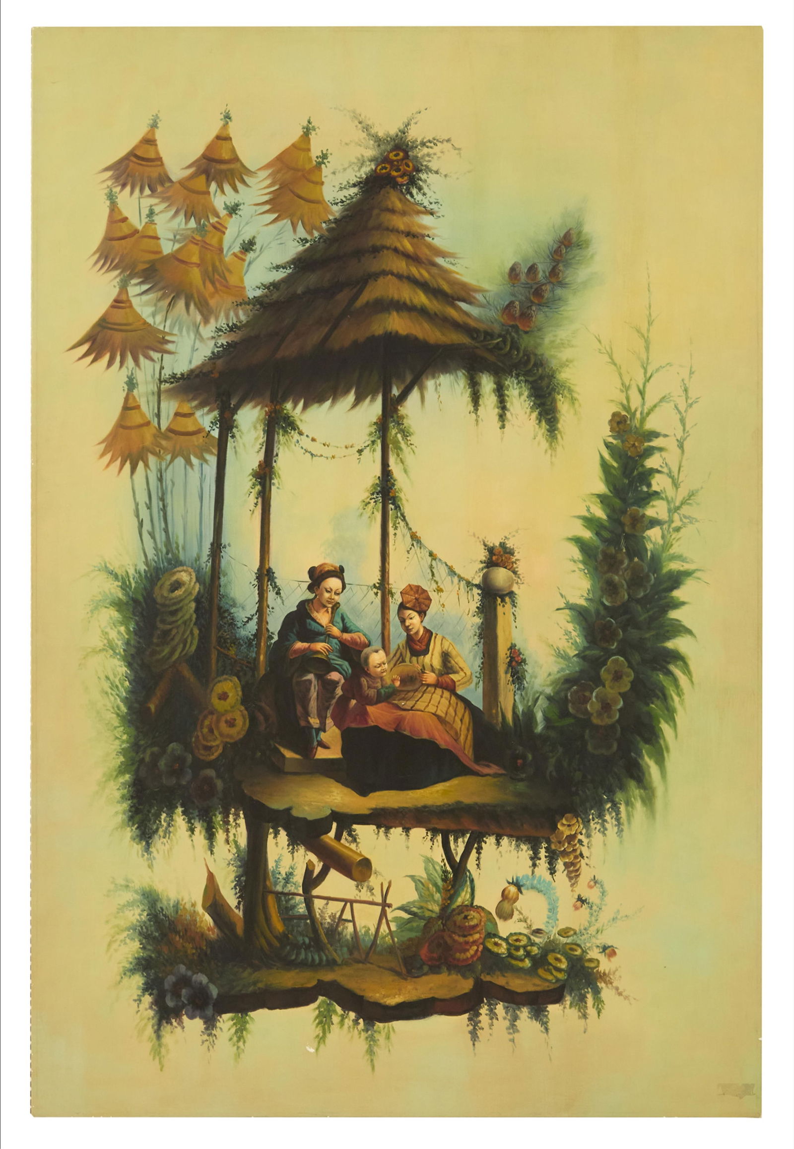 Surreal Oil-on-Canvas Panel (1 of 2)