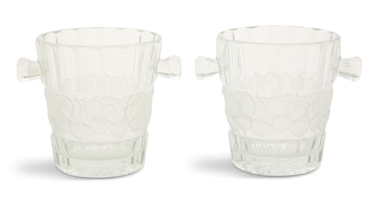 Pair of Molded Glass Champagne Buckets