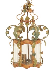 Italian Painted Tole Lantern
