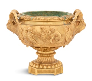 French Gilt-Bronze Jardiniere