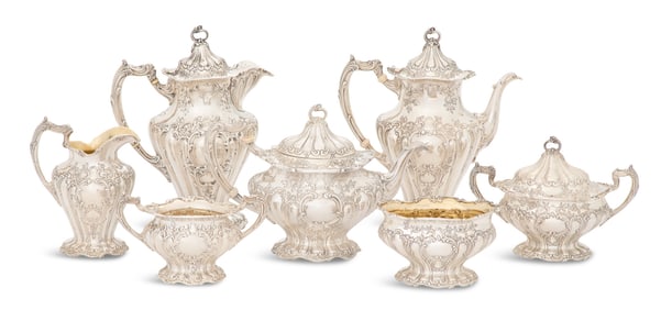 Gorham "Chantilly-Grand" Sterling Silver Tea Set