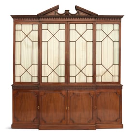George III Mahogany Breakfront Bookcase