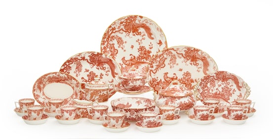 Royal Crown Derby "Red Aves" Dinnerware