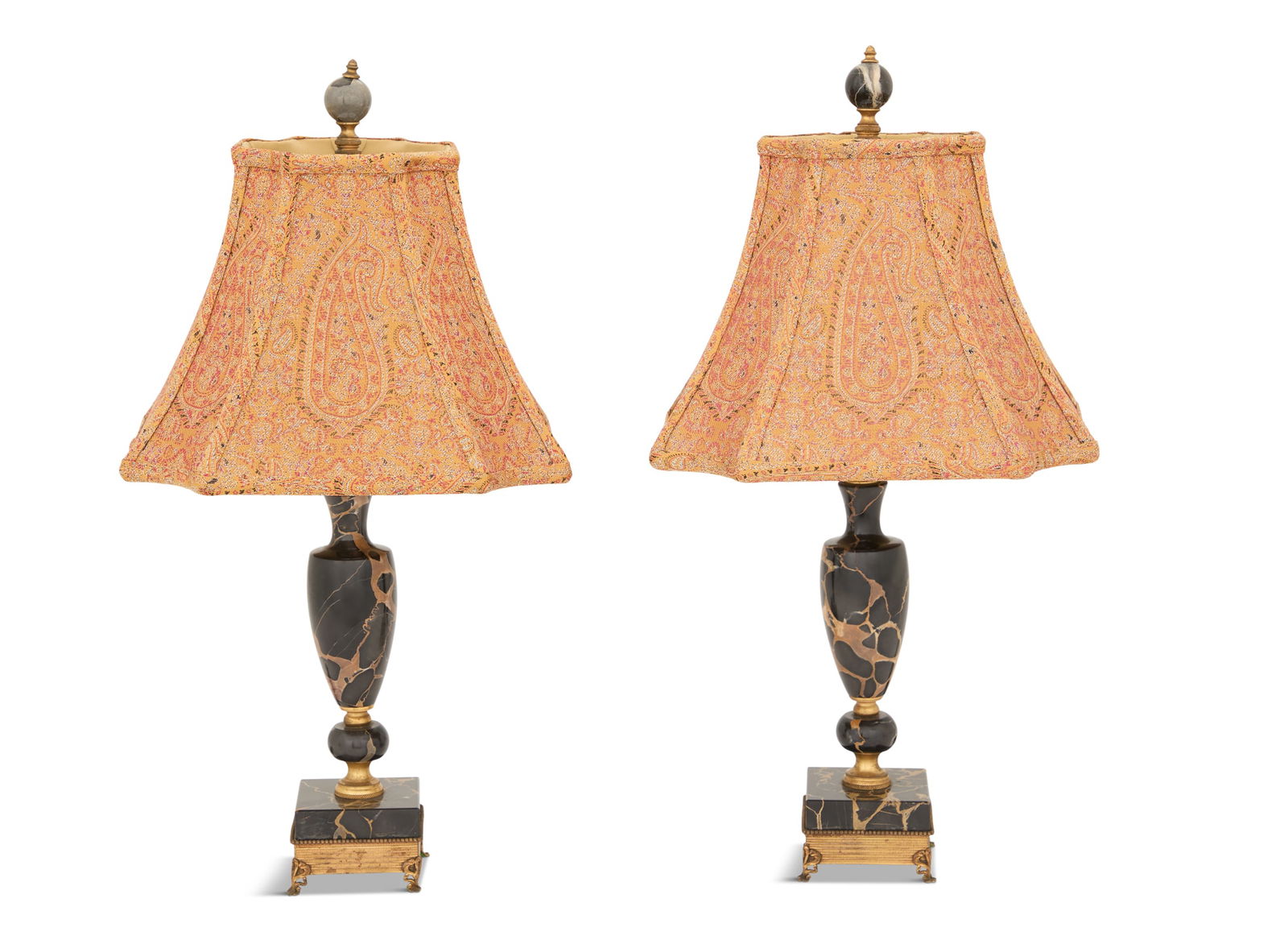 Pair of Marble Boudoir Lamps (1 of 2)