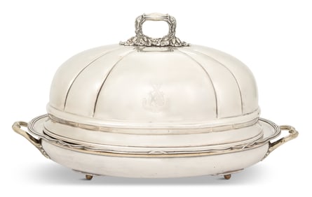 Regency Old Sheffield Plate Meat Dome and Platter
