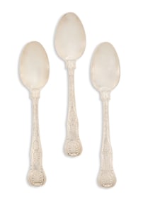 Three Paul Storr Sterling Silver Teaspoons