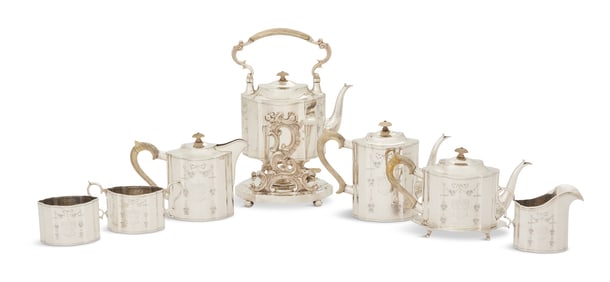 Impressive George III Sterling Silver Tea Set