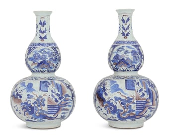 Pair of Imposing Dutch Delft Vases