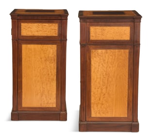 Mahogany and Satinwood Serving Cabinets