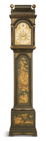 George II Japanned Tall Case Clock