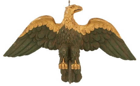 French Directoire Parcel-Gilt Wooden Eagle