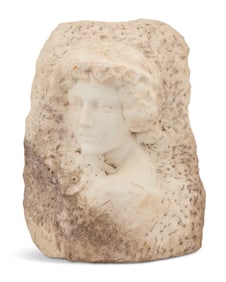 Carved Marble Bust of a Woman