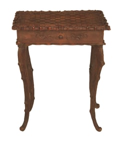 Black Forest Carved Hardwood Occasional Table