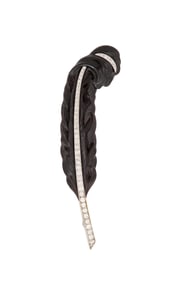 Diamond and Onyx Feather Brooch