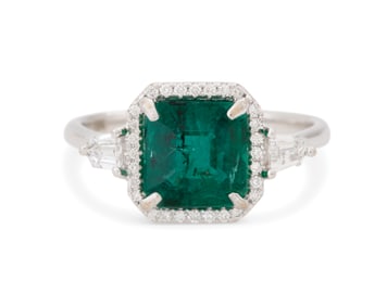 Emerald and Diamond Ring