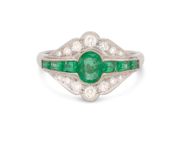 Emerald and Diamond Ring