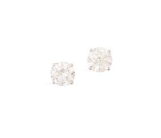 Pair of Diamond Stud Earrings