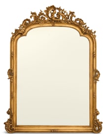 French Belle Epoque Giltwood Overmantel Mirror