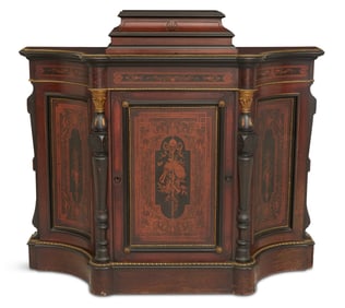 Rosewood Bronze-Mounted Parlor Cabinet