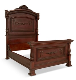 American Classical Revival Mahogany Bedstead