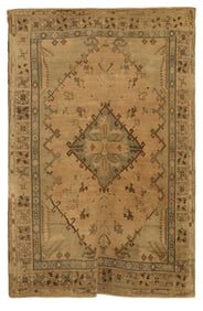 Semi-Antique Oushak Carpet
