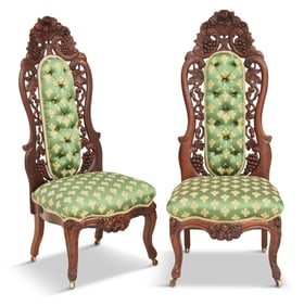 American Laminated Rosewood Slipper Chairs