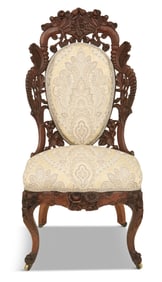 Rare American Laminated Rosewood Side Chair