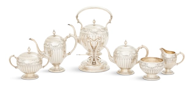 Whiting Sterling Silver Tea Set