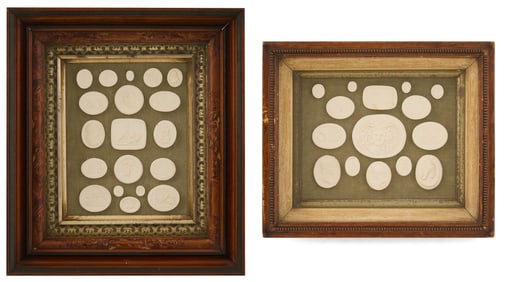 Pair of Italian Framed Grand Tour Medallions