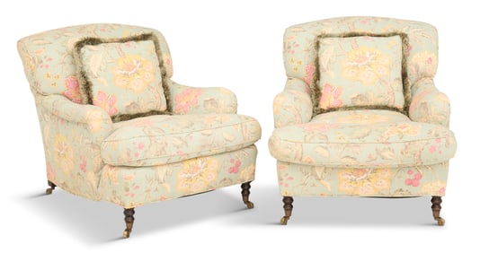 George Smith "Signature" Upholstered Club Chairs