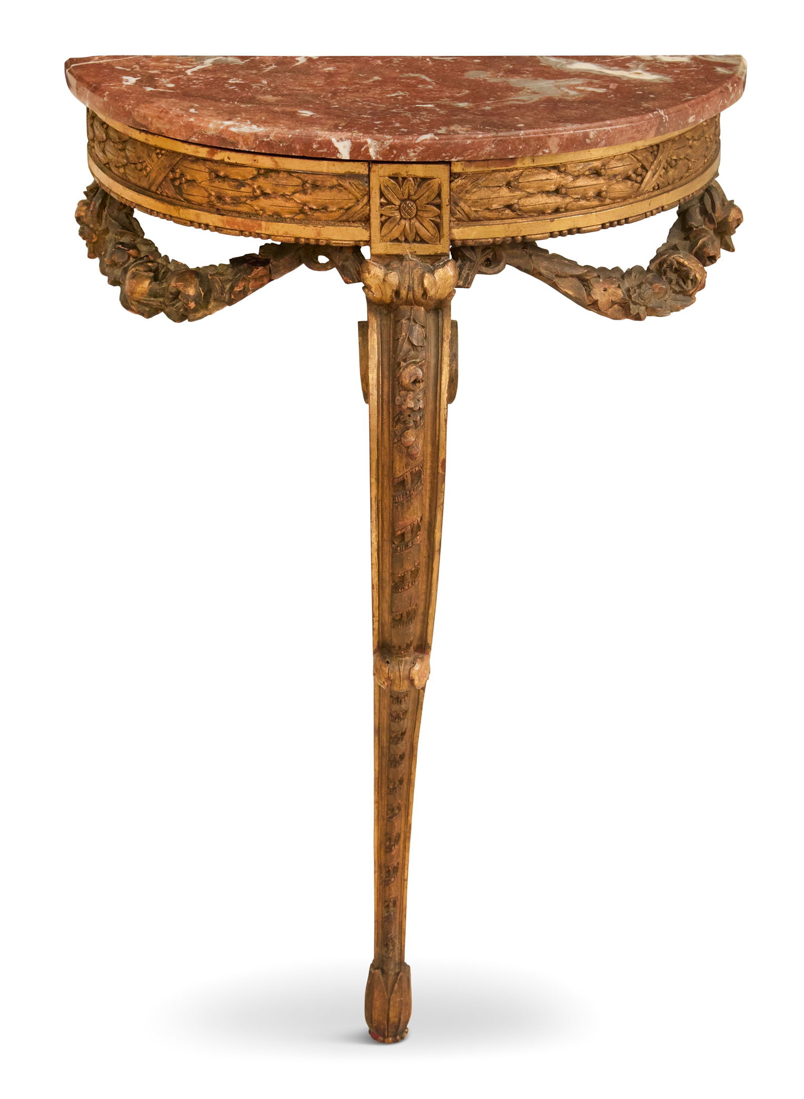 Louis XVI-Style Giltwood and Marble-Top Console (1 of 3)