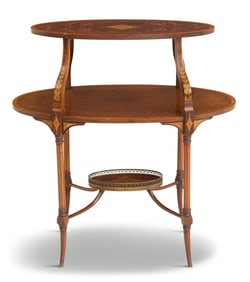 Edwardian Mahogany Tiered Serving Table