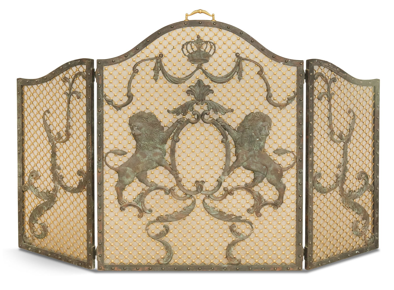 Maitland-Smith Bronze and Brass Fire Screen (1 of 2)