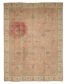 Semi-Antique Persian Tabriz Carpet