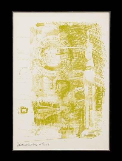 Robert Rauschenberg (American, 1925-2008): Robert Rauschenberg (American, 1925-2008), "Marsh", from the "Stoned Moon Series", color lithograph, signed, numbered and dated lower left "Rauschenberg 47/60, 69", with the blind stamp of the publish