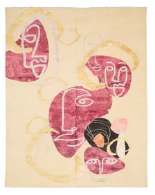 Modern Silk and Wool Carpet