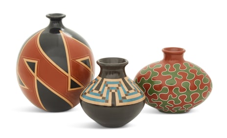 Three San Juan de Oriente Pottery Vessels