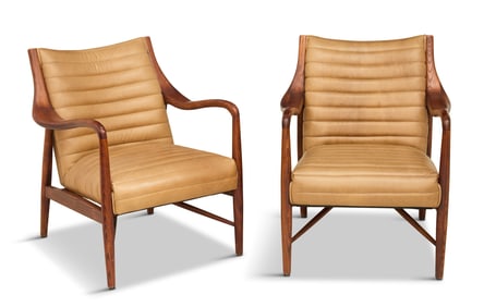 Pair of Classic Home "Kenneth" Club Chairs