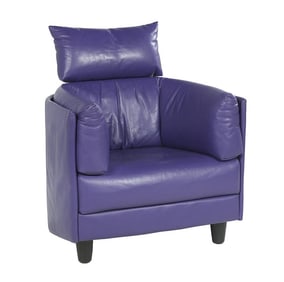 Ligne Roset Leather Barrel-Back Chair