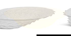 Rene Lalique Crystal "Ormeaux" Bowl: Rene Lalique Crystal "Ormeaux" Bowlca. 1931, the molded and frosted Art Deco low bowl decorated with overlapping leaves, signed "R. Lalique France" in etched block print letters.h. 2-1/2", dia. 12-1/2