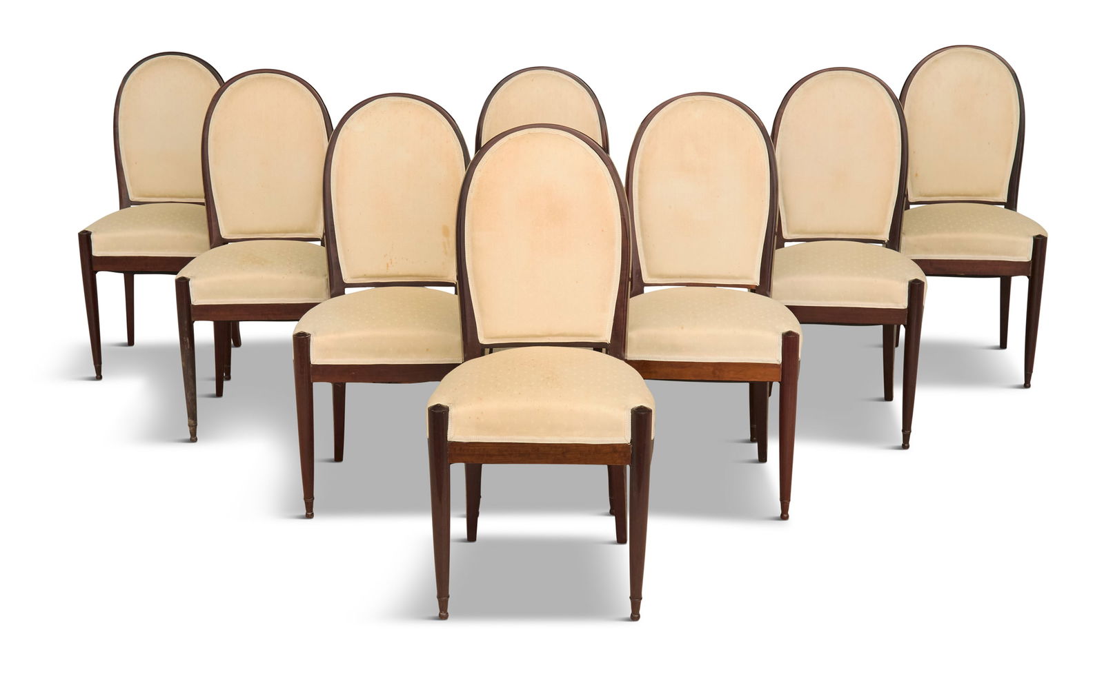 Eight French Art Deco Mahogany Dining Chairs (1 of 3)