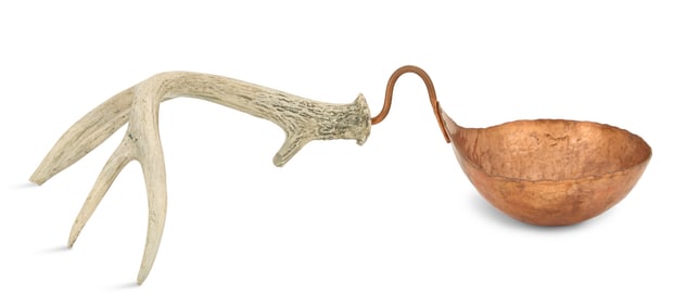 Ben & Lael Copper Antler-Handled Nut Bowl
