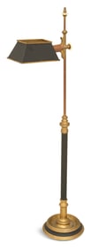Chapman Brass and Enameled Metal Floor Lamp