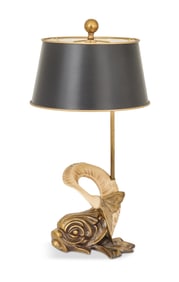 Labeled Chapman Brass Table Lamp
